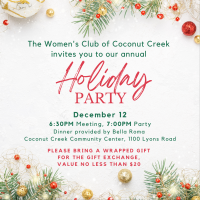 General Meeting/Holiday Party for members 